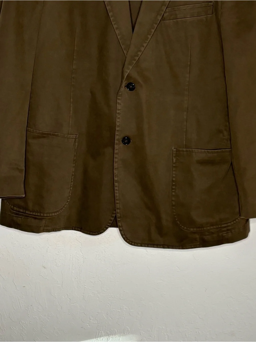 Kroon Men’s Bono 1 Wash Cotton Stretch 2-Button Chino Blazer Green 44R Pocket